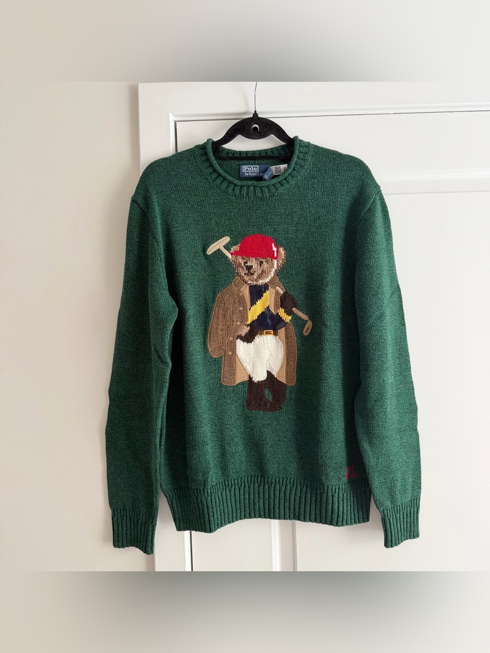 Polo Ralph Lauren Dark Green Polo Style Bear Sweater NWT